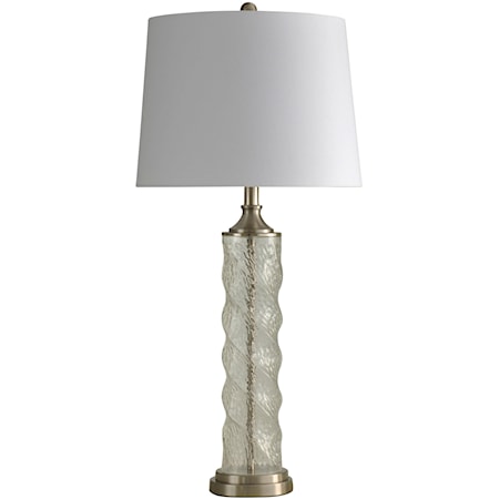 Glass Spiral Column Table Lamp