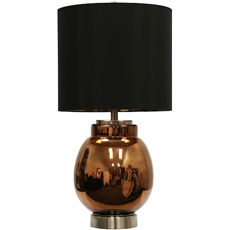Glass & Steel Table Lamp