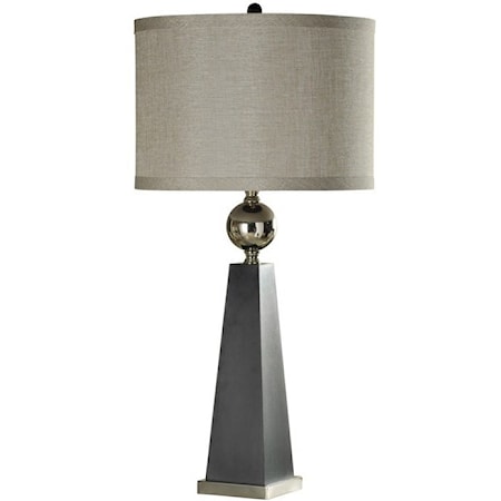 Chrome Lamp with Banded Trim