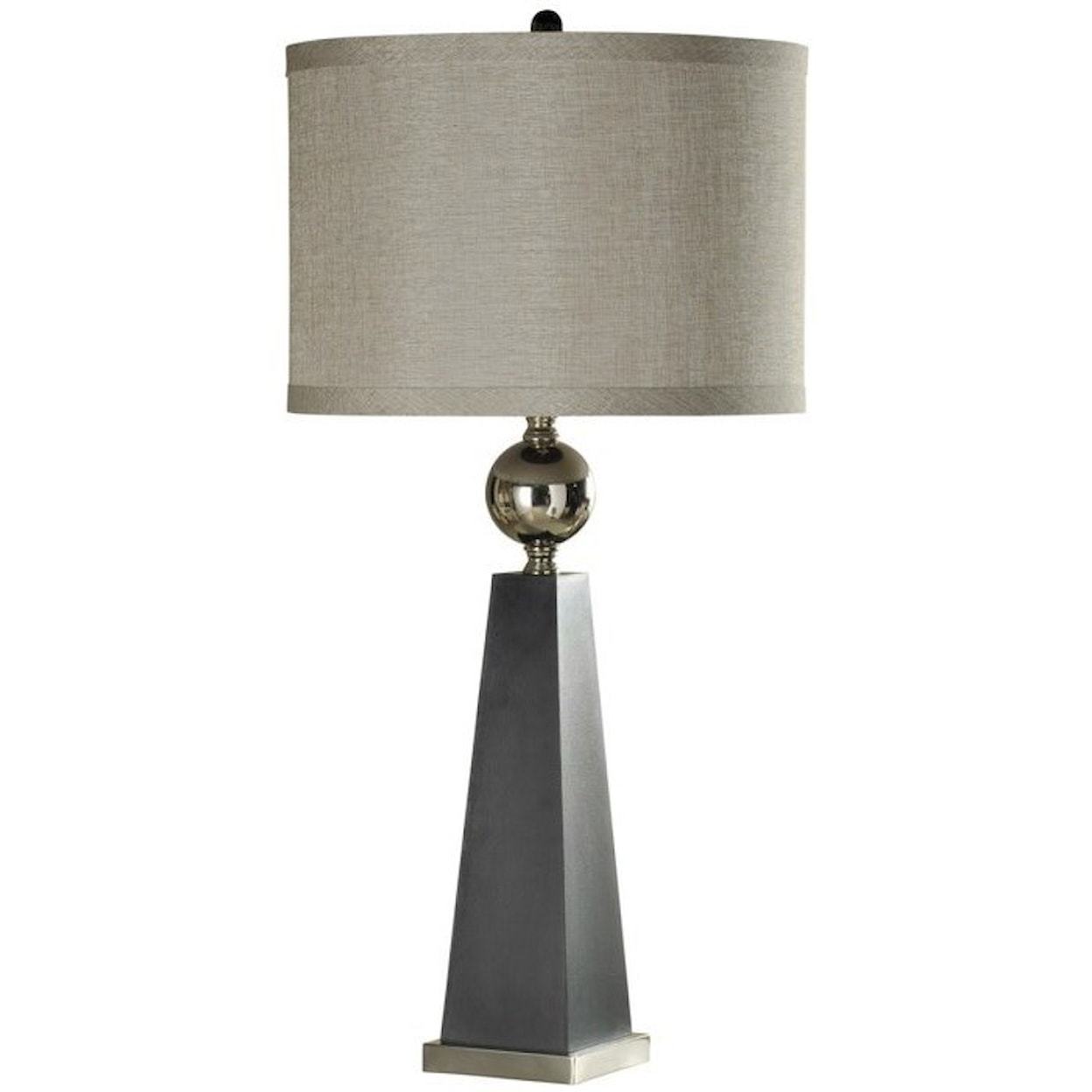 StyleCraft Lamps Chrome Lamp with Banded Trim