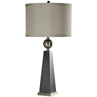 Chrome Lamp with Banded Trim