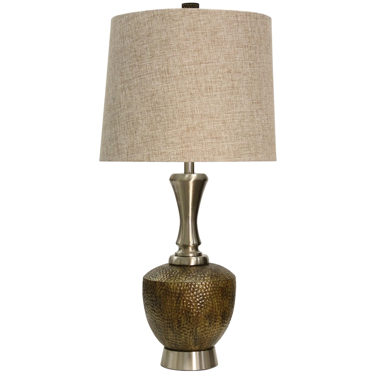 StyleCraft Lamps Brushed Steel Table Lamp