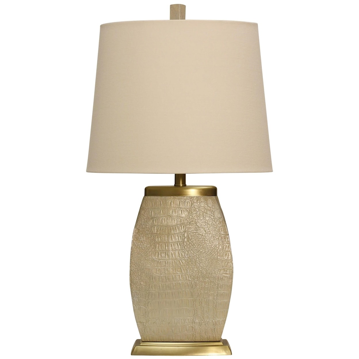 StyleCraft Lamps Scale Engraved & Brass Accented Table Lamp