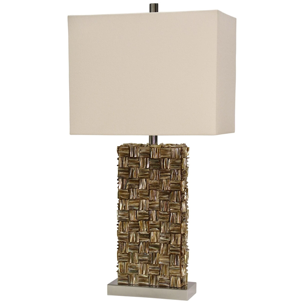 StyleCraft Lamps Brushed Steel Table Lamp