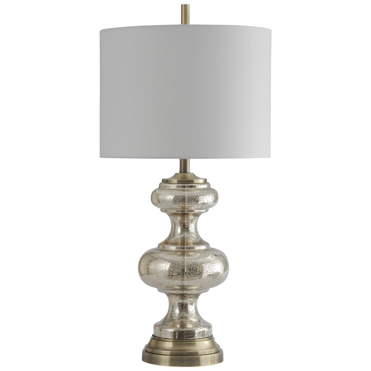 StyleCraft Lamps Glass and Metal Transitional Table Lamp
