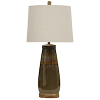 Reactive Glaze Ceramic Transitional Table Lamp