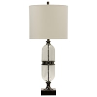 Evanston Transitional Lamp with Clear Glass Detail