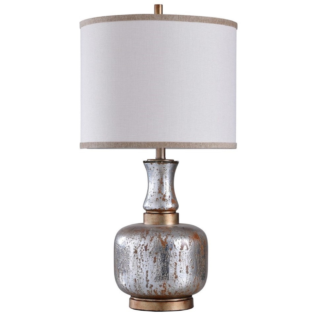 StyleCraft Lamps Steel and Glass Table Lamp