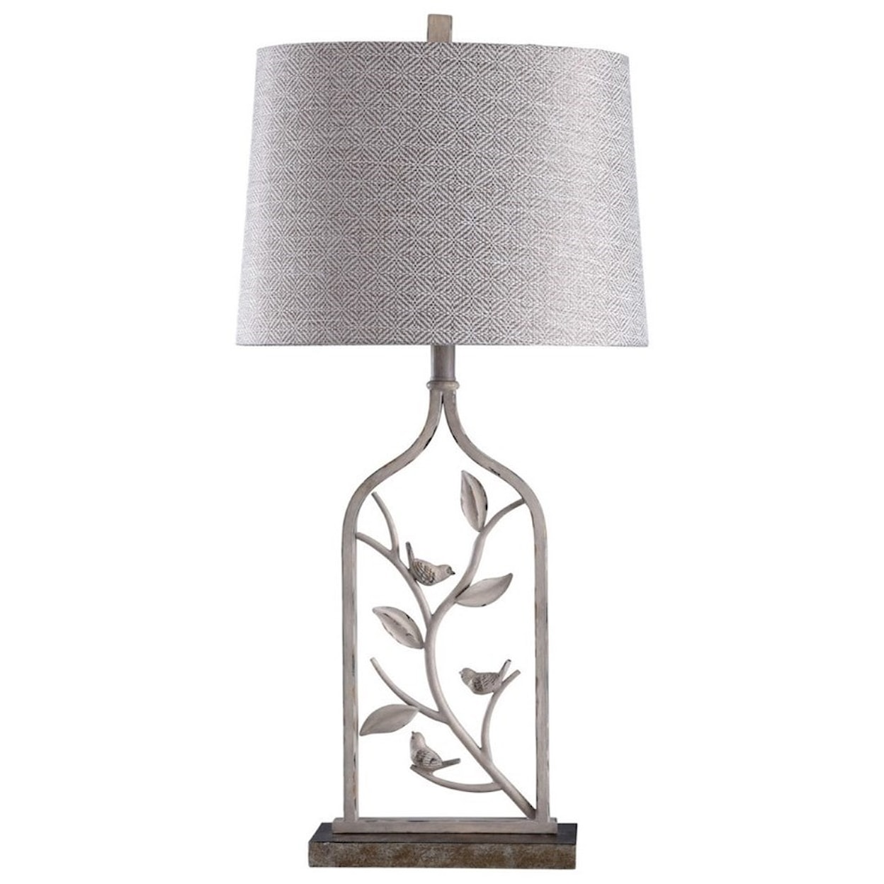 StyleCraft Lamps Steel and Poly Table Lamp