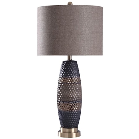 31" Ceramic and Steel Table Lamp