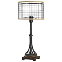 26" Industrial Iron Table Lamp