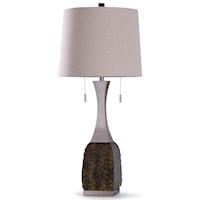 Straus Burg Steel and Croc Lamp