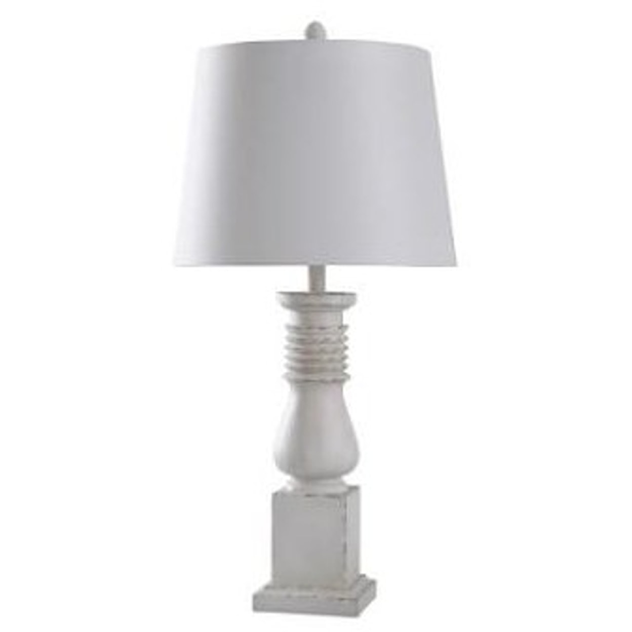 StyleCraft Lamps Old White Istress Table Lamp