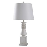 Old White Istress Table Lamp