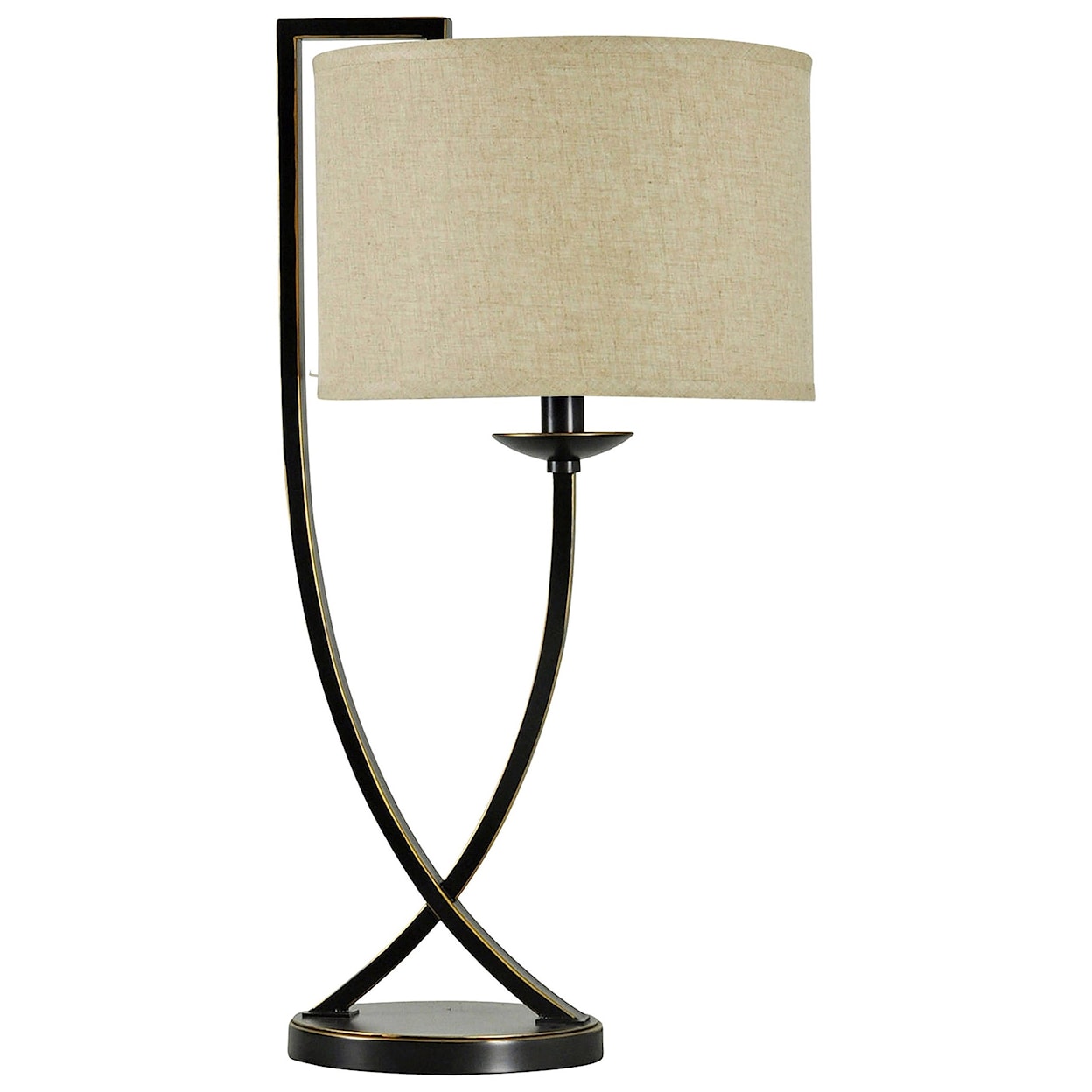 StyleCraft Lamps Bronze Crossed Arm Table Lamp