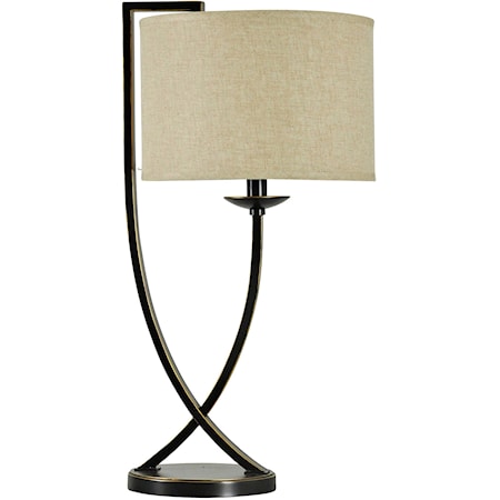 Bronze Crossed Arm Table Lamp