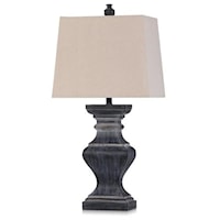 Square Candlestick Moulded Table Lamp