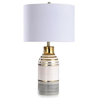 Multi-Colored Milk Jar Ceramic Body Table Lamp