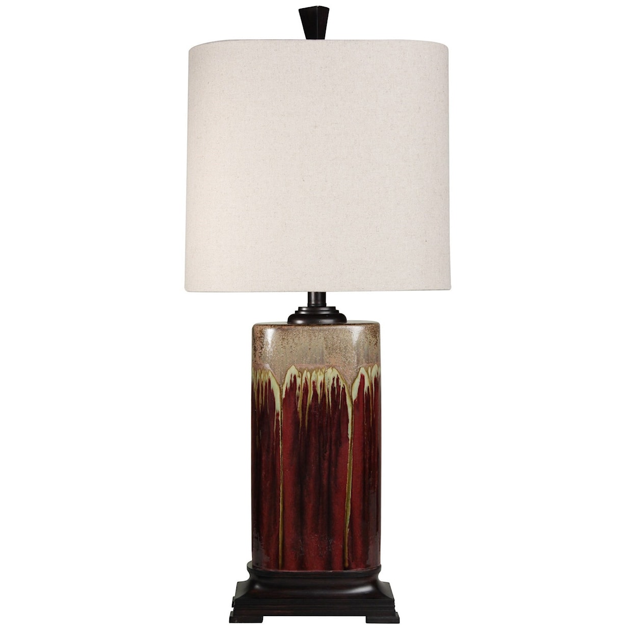 StyleCraft Lamps Classic Drip Glaze Ceramic Table Lamp