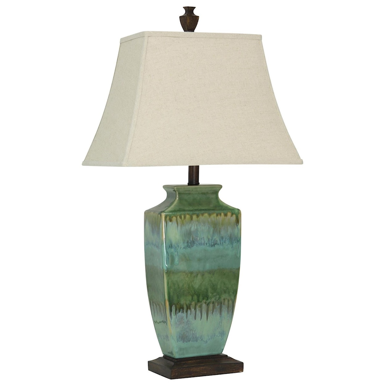 StyleCraft Lamps Lamp with Green Blue Glaze