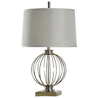 Transitional Polished Nickel Table Lamp