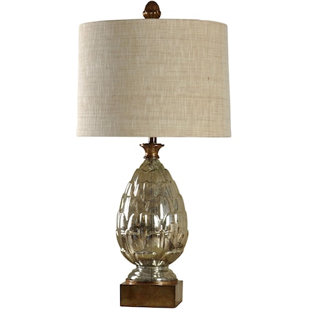 Transitional Mercury Glass Table Lamp
