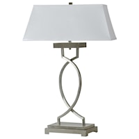 Brushed Steel Transitional Lamp