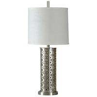 Brushed Steel Transitional Lamp