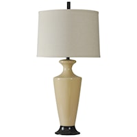 Beige Glass Lamp