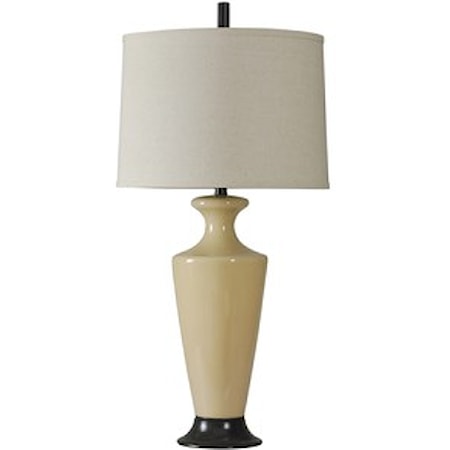 Beige Glass Lamp