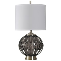 Round Table Lamp with Steel Base