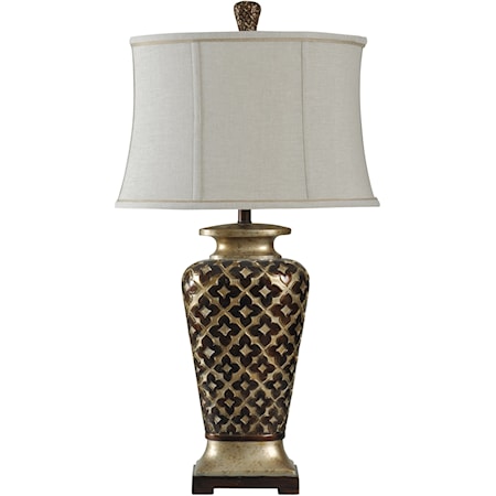 Traditional Raise Patterned Lamp