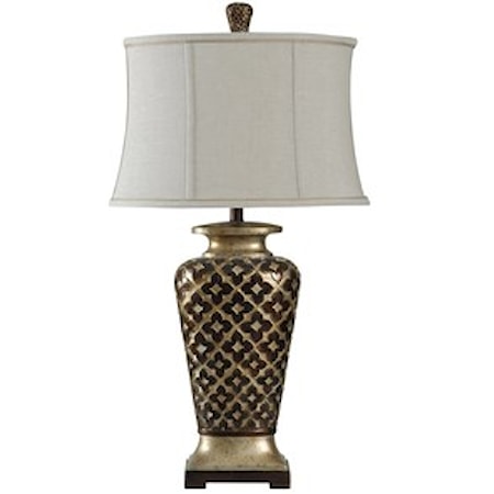 Traditional Raise Patterned Lamp