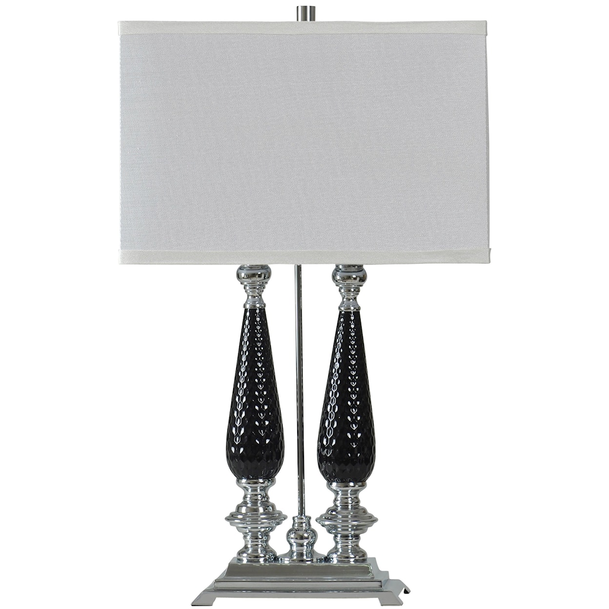 StyleCraft Lamps Steel and Glass Lamp