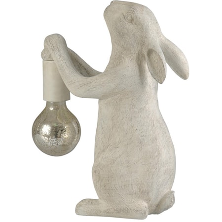 Distressed White Rabbit Lamp