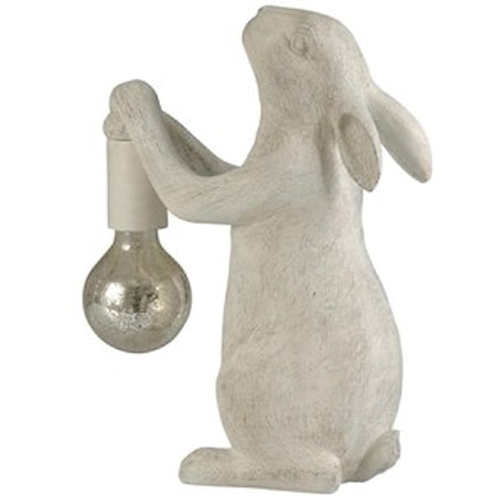 Distressed White Rabbit Lamp