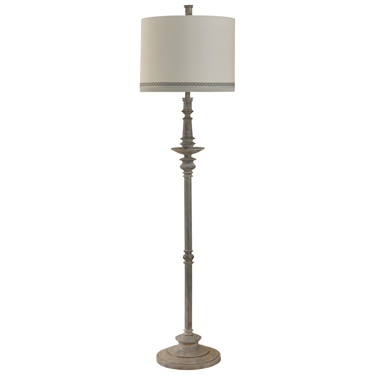 StyleCraft Lamps Washed Gray Floor Lamp