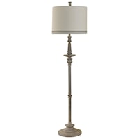 Washed Gray Floor Lamp
