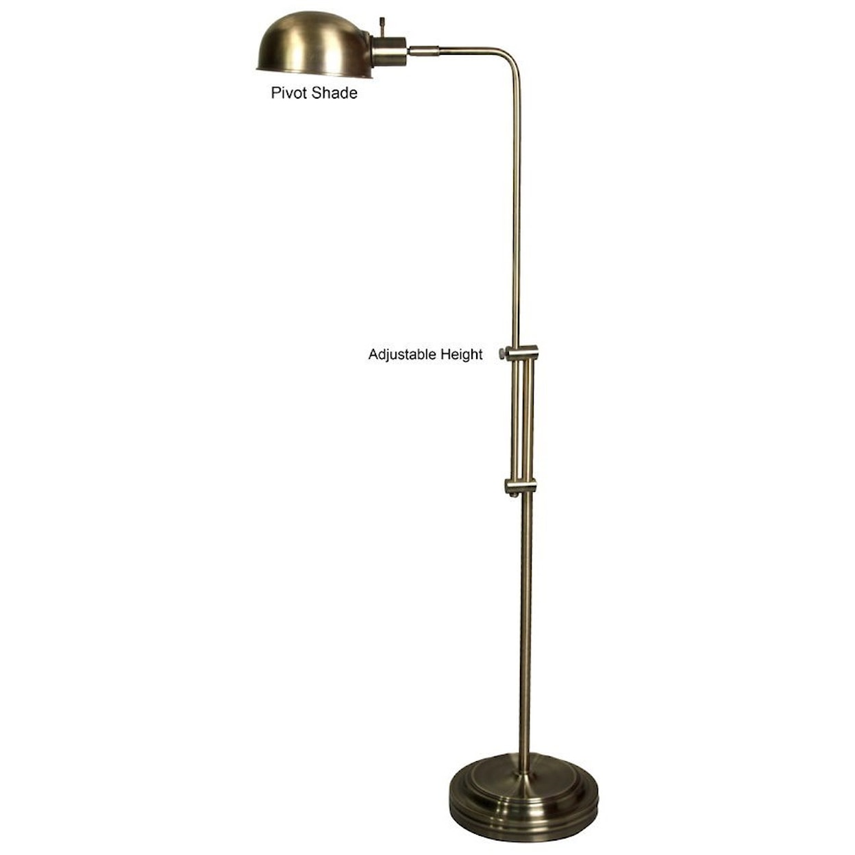 StyleCraft Lamps Ajustable Floor Lamp