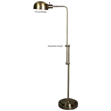 Adjustable Floor Lamp with Pivoting Shade