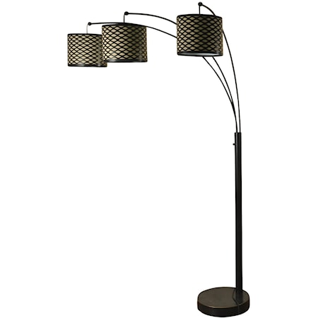 Madison Bronze Three Arm Arch Floor Lamp