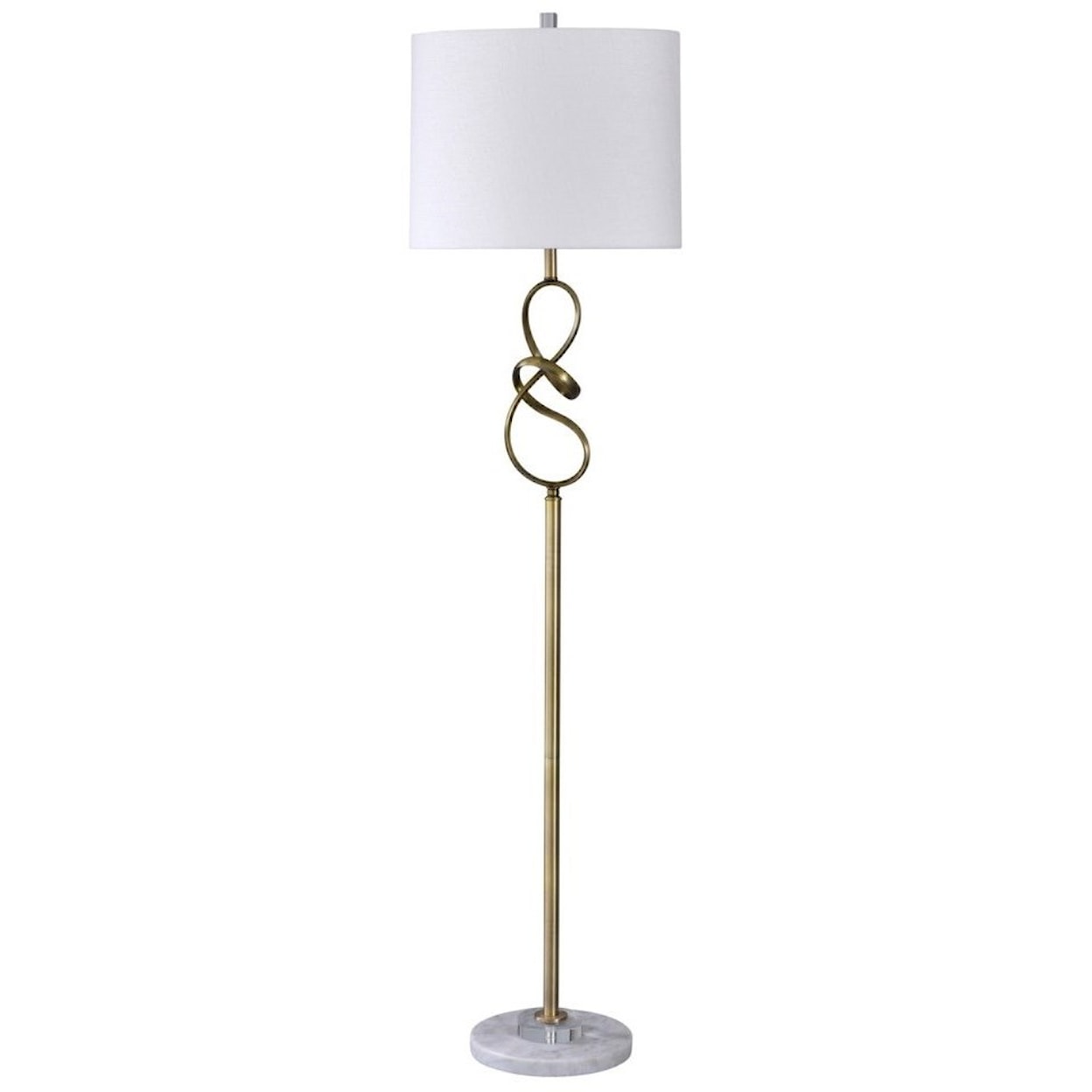 StyleCraft Lamps Marble / Crystal Floor Lamp