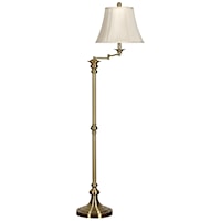 Metal Floor Lamp with Double Jointed Adjustable Arm