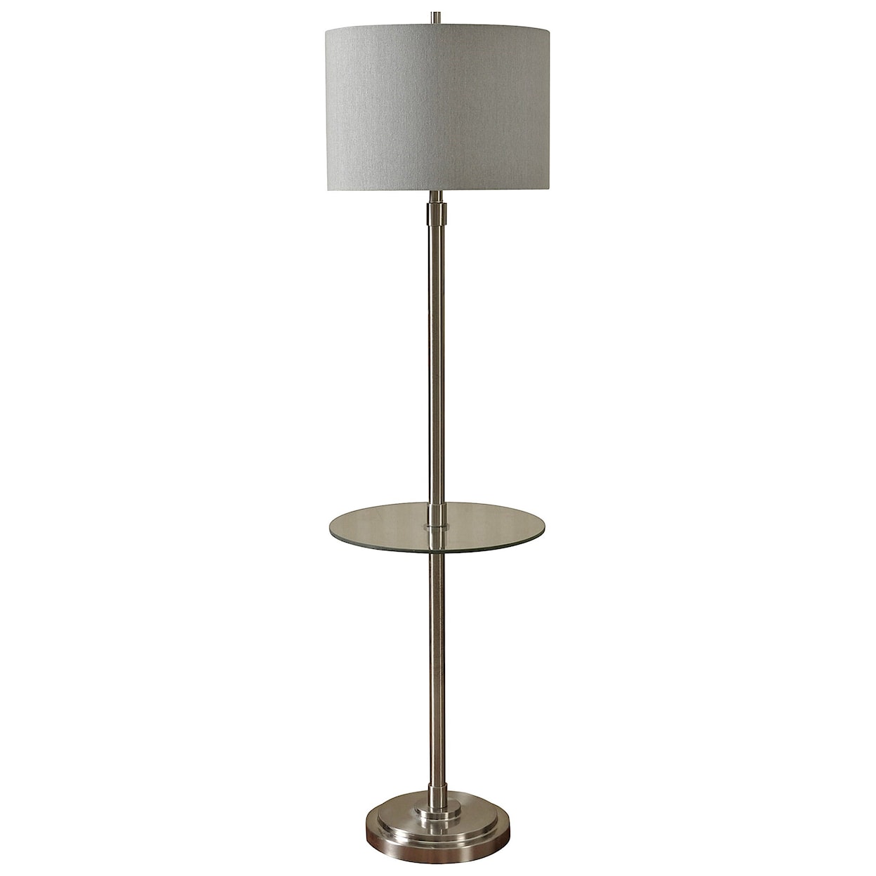 StyleCraft Lamps Brushed Steel Floor Lamp