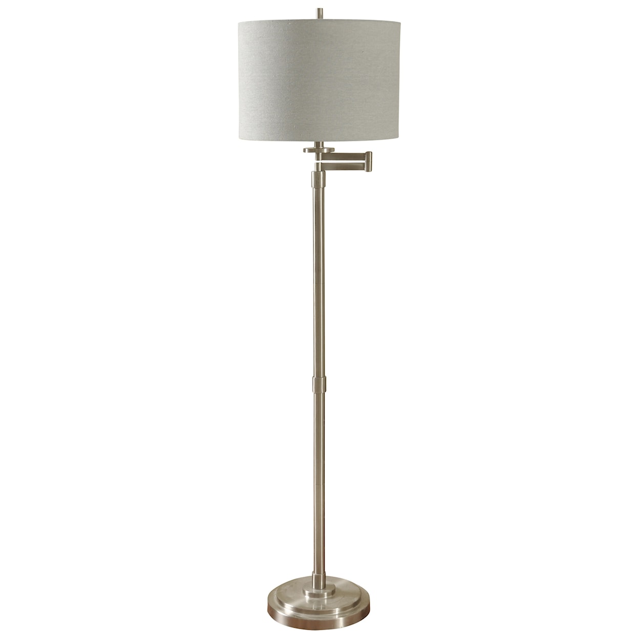 StyleCraft Lamps Brushed Steel Floor Lamp