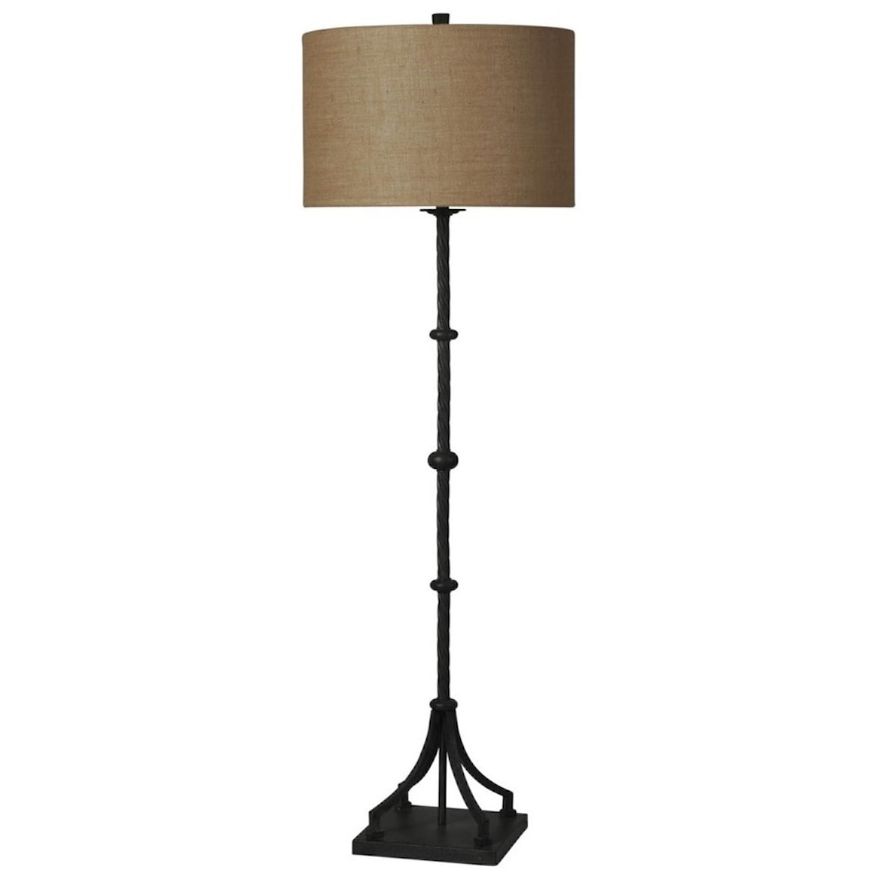 StyleCraft Lamps Industrial Cast Iron Floor Lamp