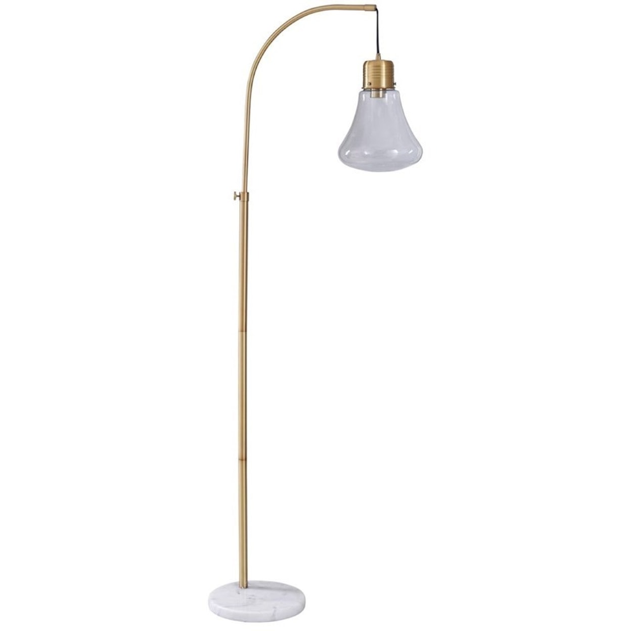 StyleCraft Lamps Marble / Steel / Glass Floor Lamp