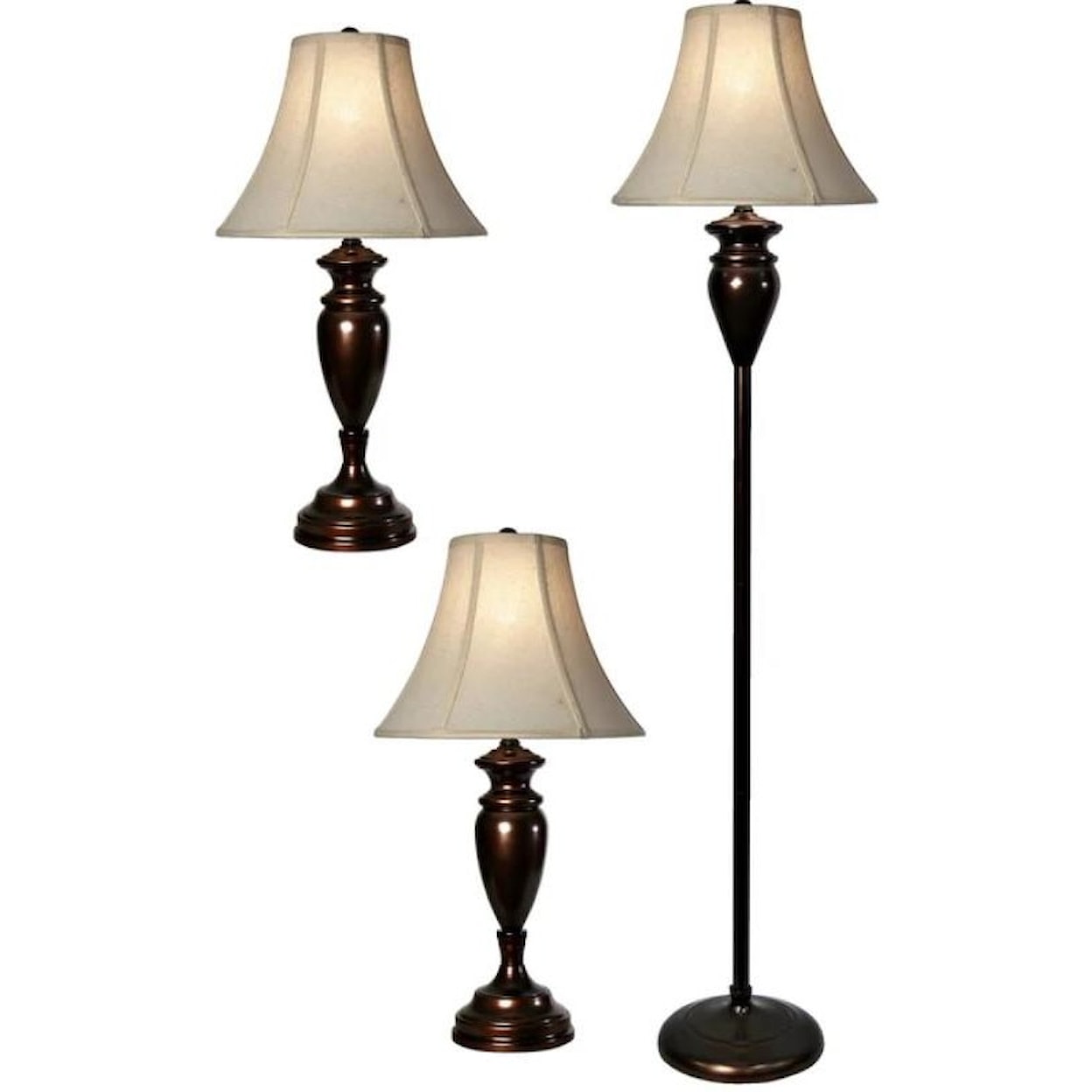 StyleCraft Lamps Set of 3 Lamps