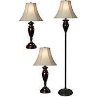 Dunbrook Steel Set of 3 Lamps