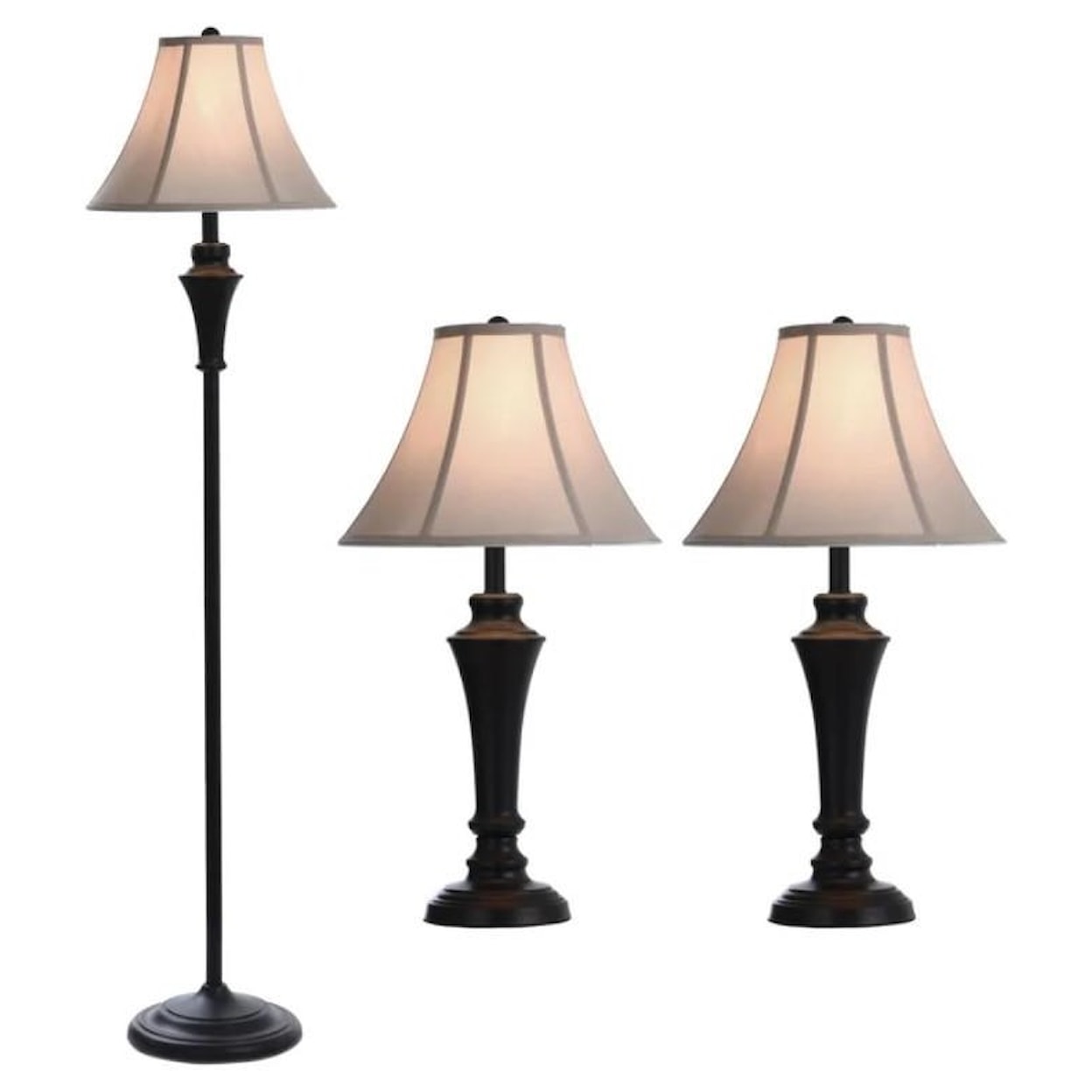StyleCraft Lamps Set of 3 Lamps